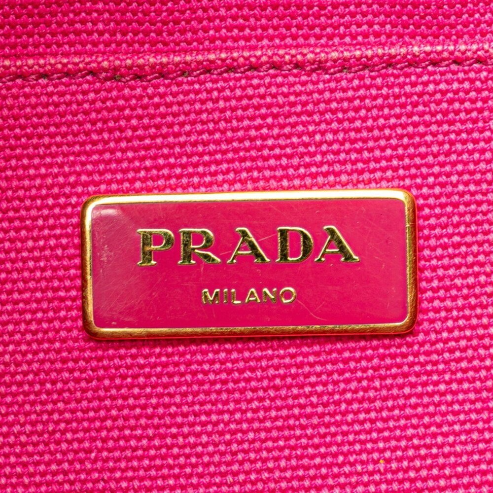 PRADA Pink Canvas Shoulder Bag - Picture 7 of 10